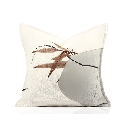 Lyla Square Throw Pillow - Front Side View - White Background - Multicolor