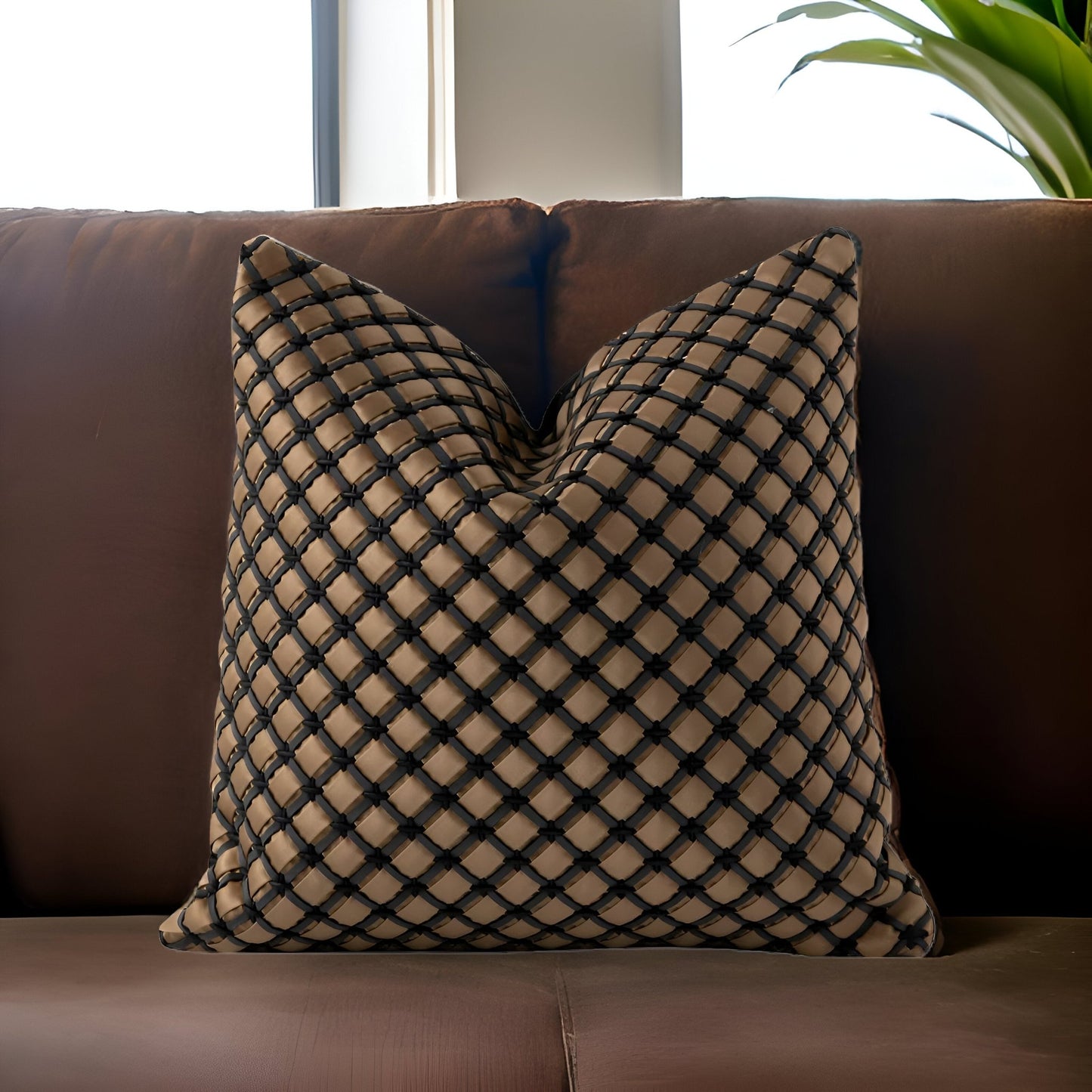 Madeline Square Throw Pillow - Front Side View - Main Product Image - Multicolor