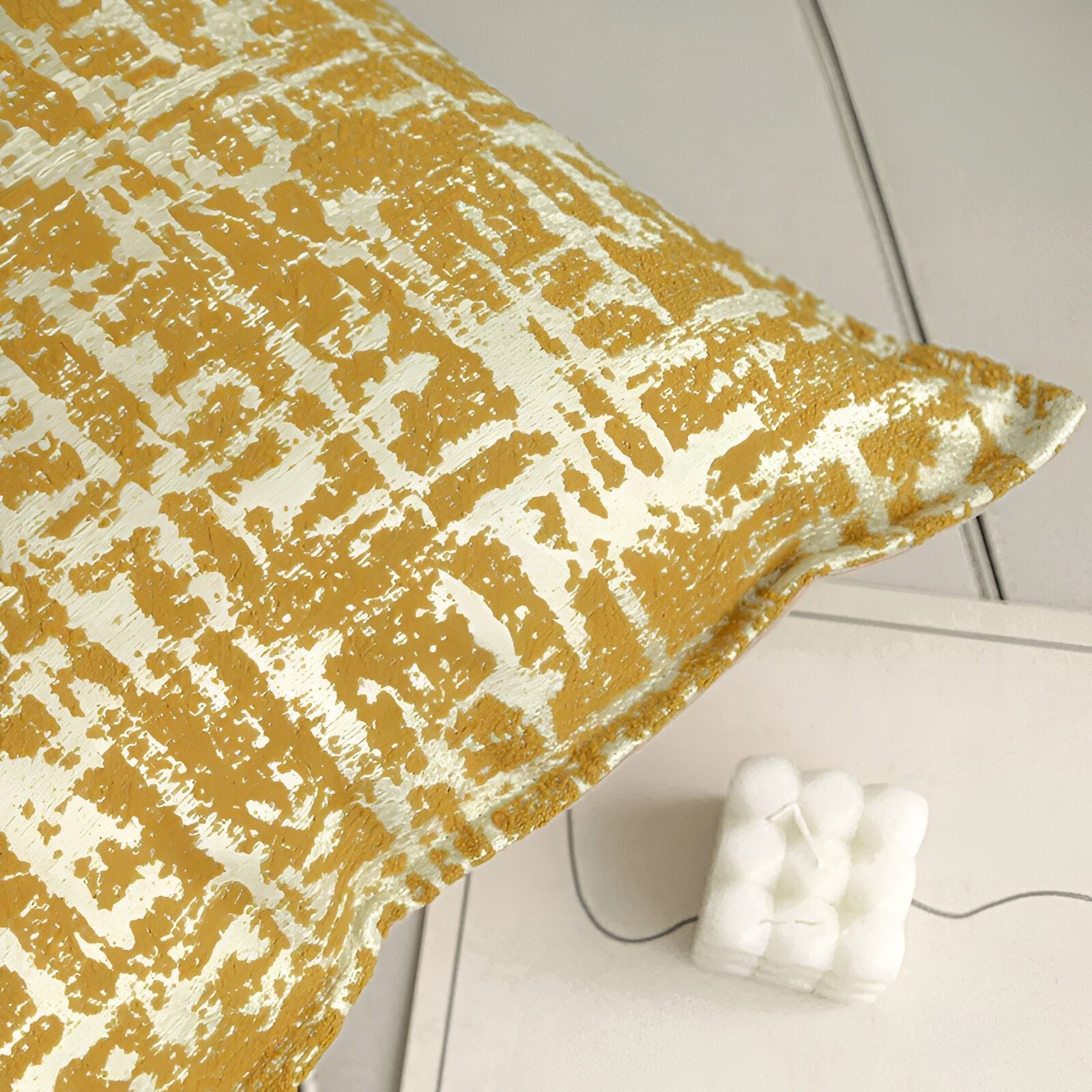 Melody Square Throw Pillow - Close Up - Multicolor