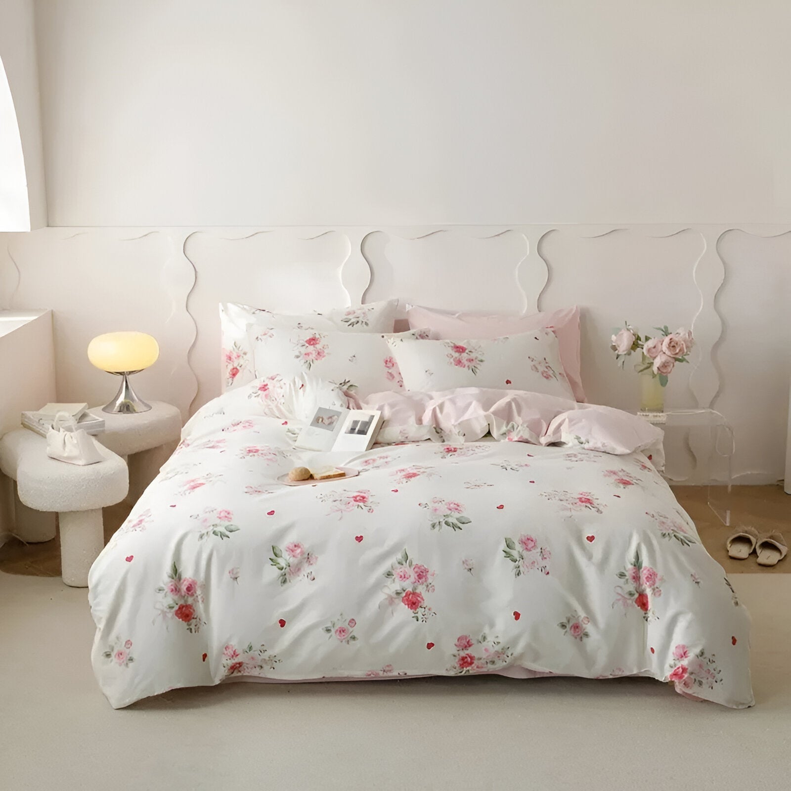 Milja Cotton Bedding Set - Front Side View - Main Product Image - Multicolor