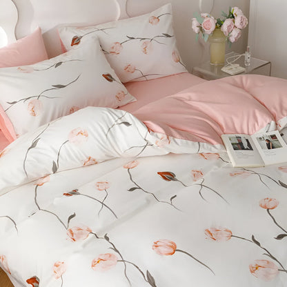 Milja Cotton Bedding Set - Birds eye View - Close Up - Multicolor