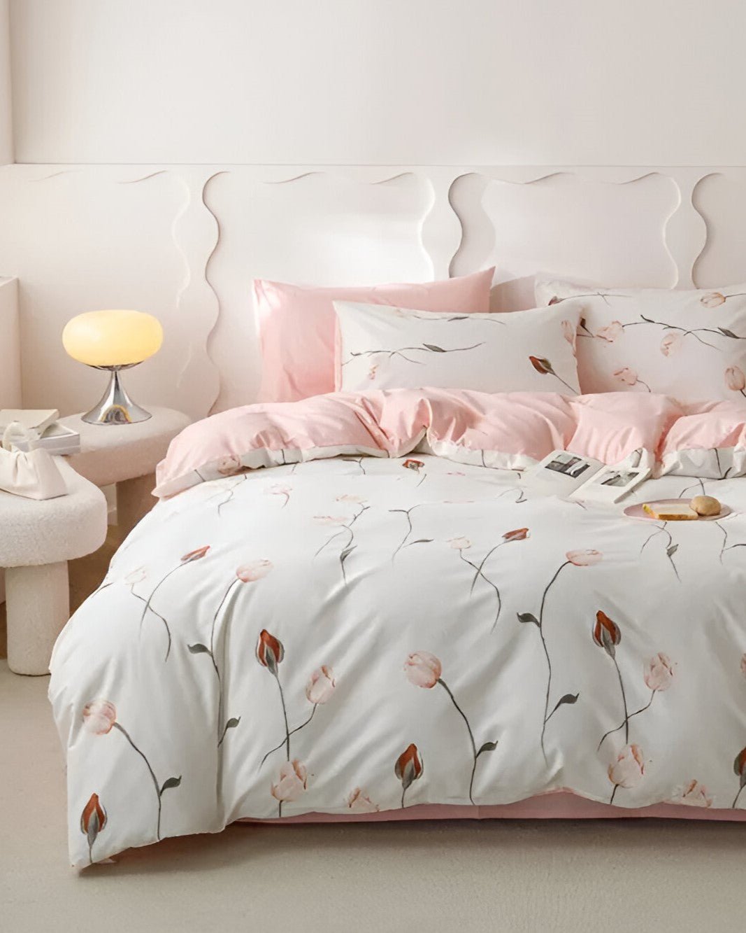 Milja Cotton Bedding Set - Front Side View - Multicolor