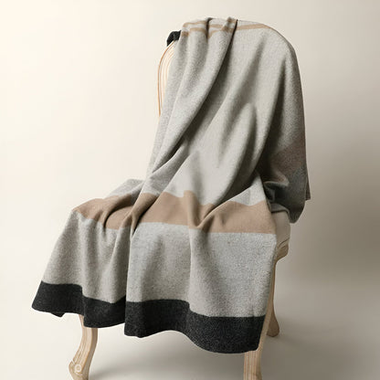 Nova Woven Organic Throw Blanket - Front Side View - Main Product Image - Multicolor