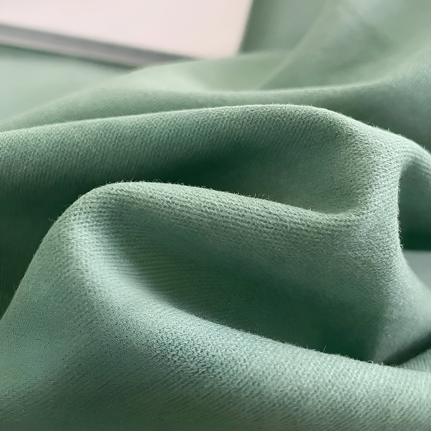 Oona Brushed Cotton Bedding Set - Close Up Of Duvet Cover - Mint Green