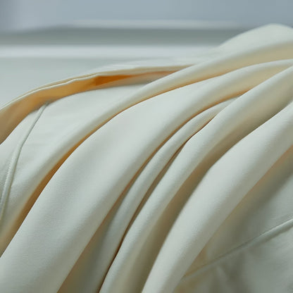 Page Brushed Cotton Bedding Set - Close Up Of Duvet Cover - Cream