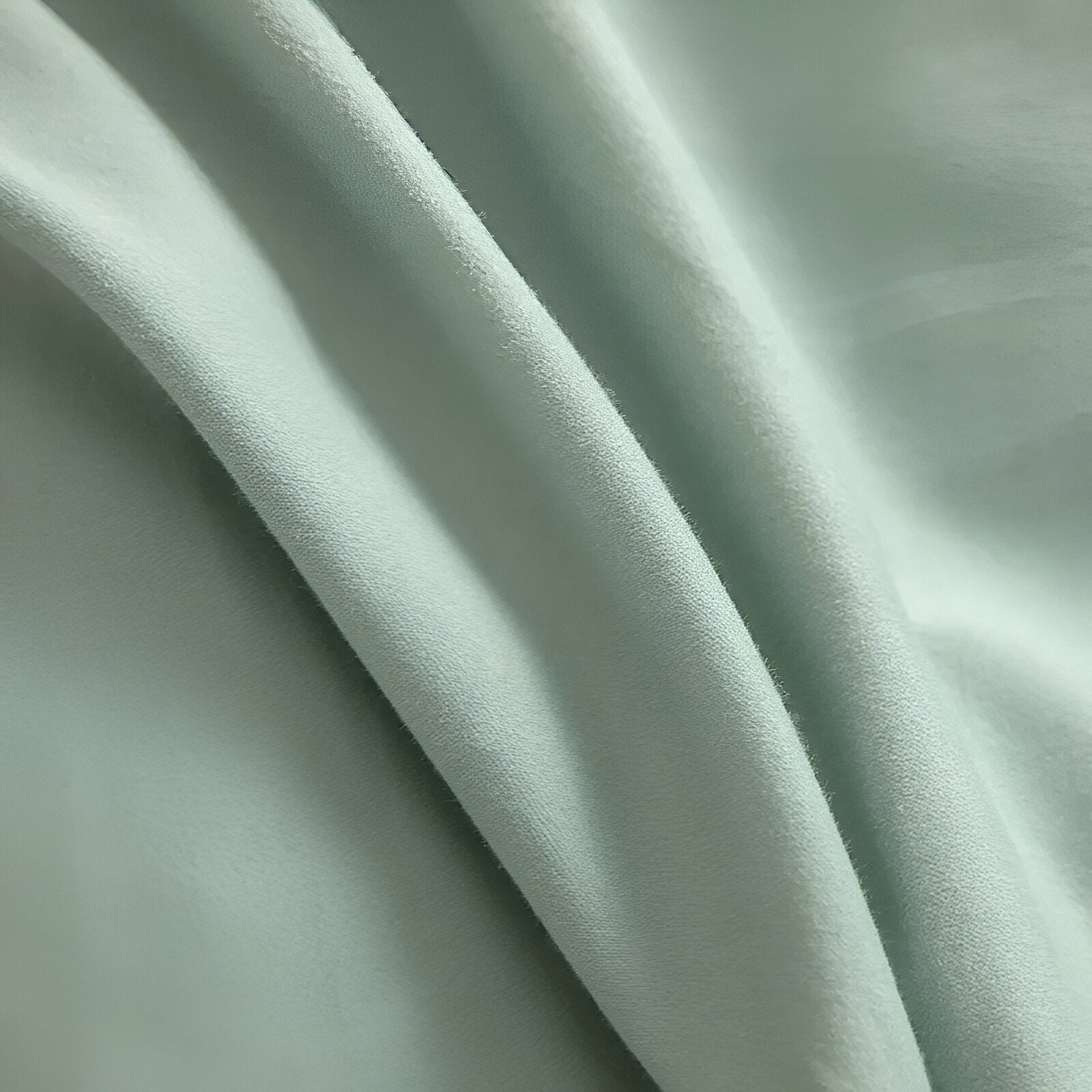 Piper Brushed Cotton Bedding Set - Close Up Of Duvet Cover - Mint Green