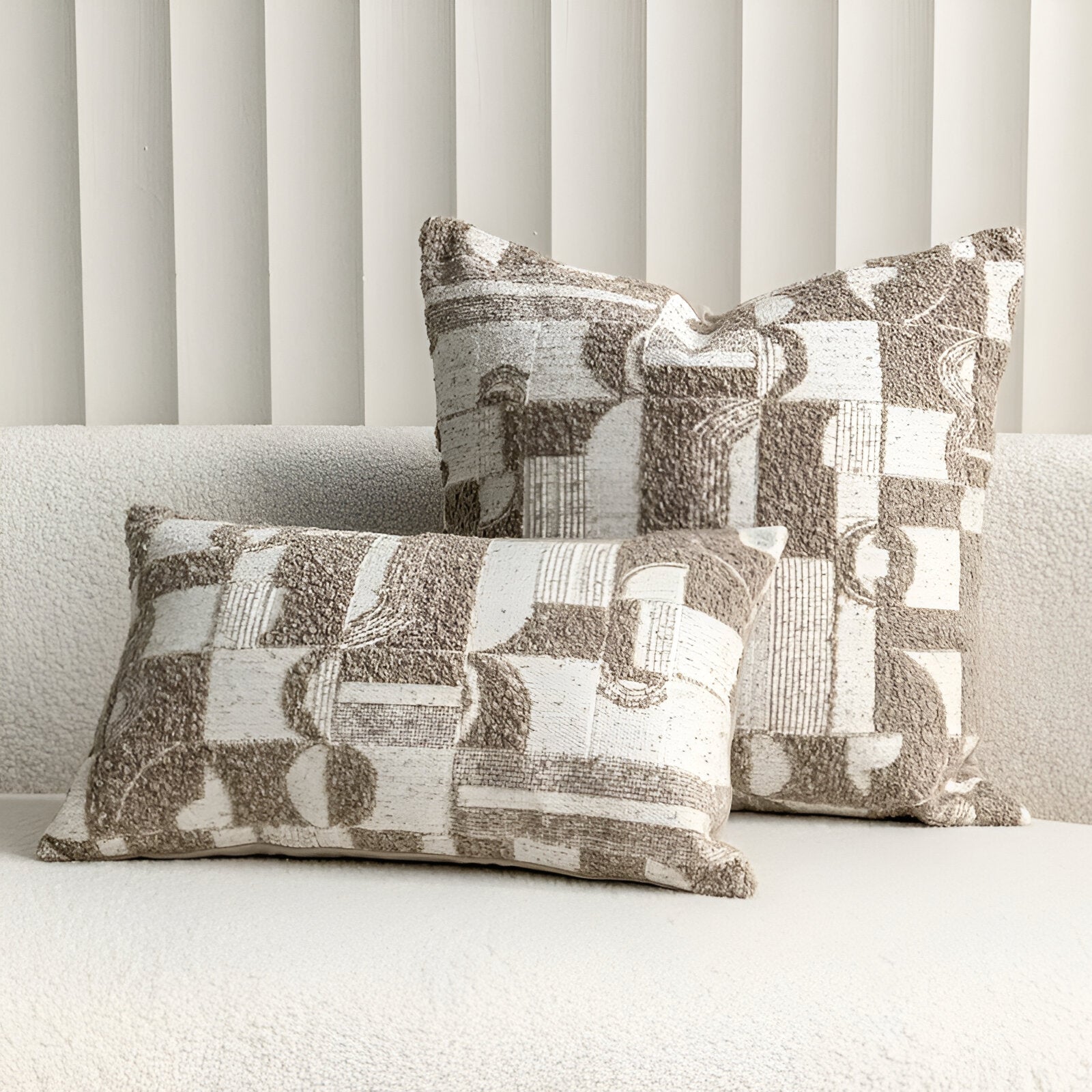 Quinn Square Throw Pillow - Front Side View Of All Variants - Multicolor