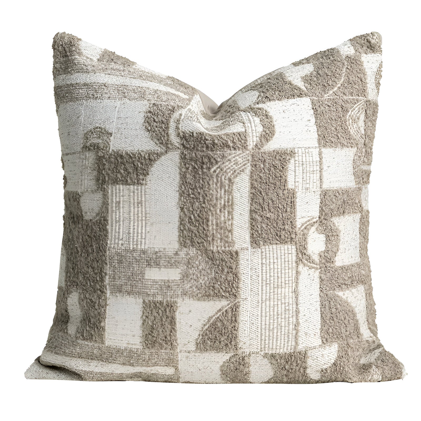 Quinn Square Throw Pillow - Front Side View - White Background - Multicolor