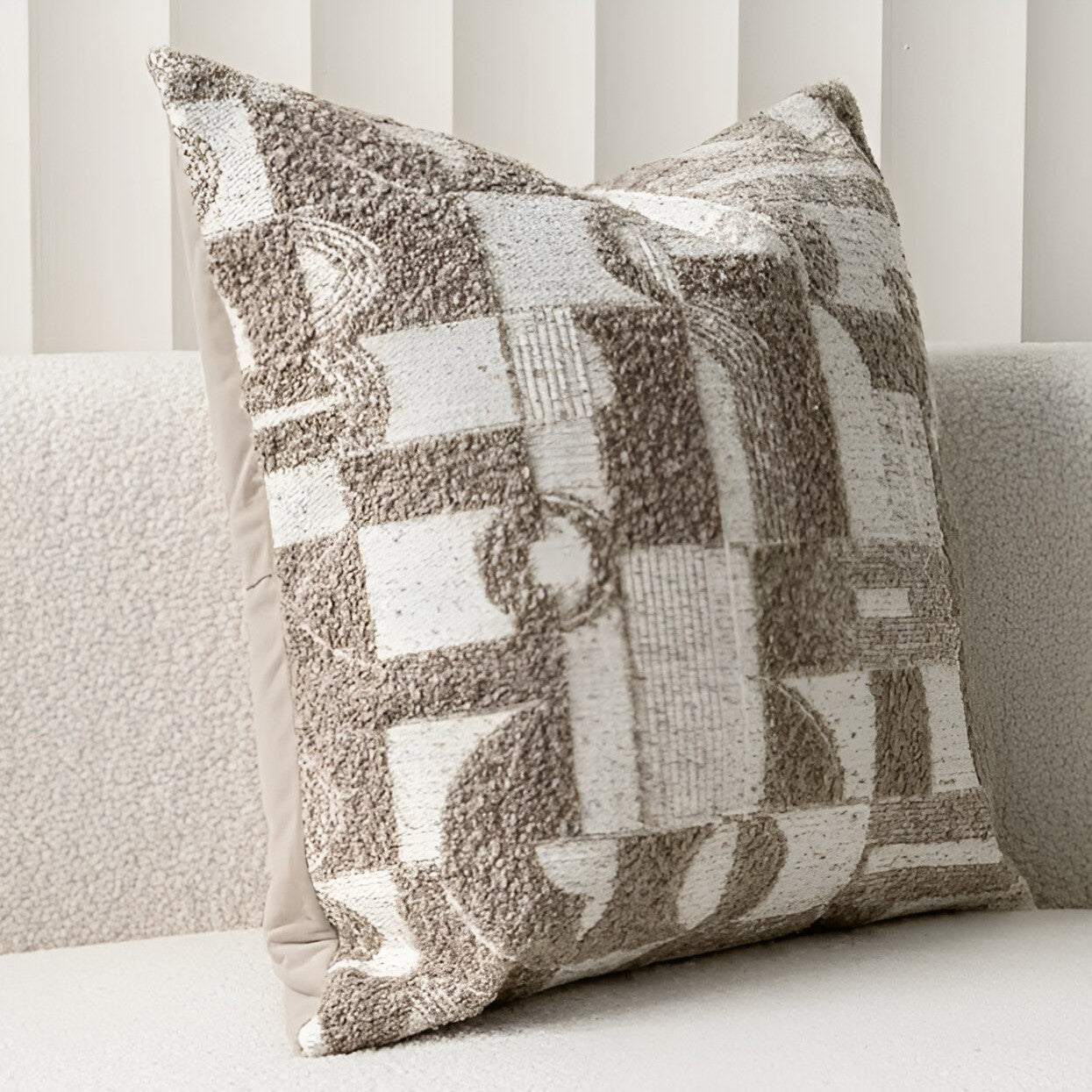 Quinn Square Throw Pillow - Front Side View - Close Up - Multicolor