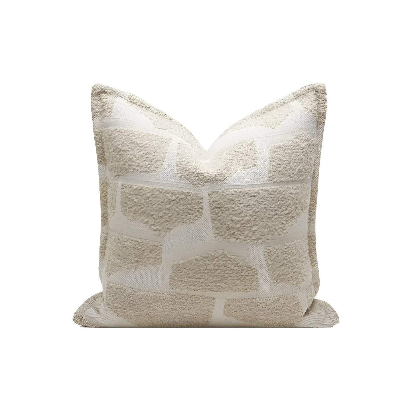 Riley Square Throw Pillow - Front Side View - White Background - Multicolor