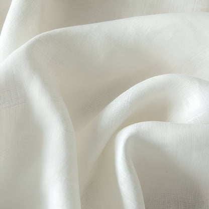 Rosalie French Linen Bedding Set - Close Up Of Duvet Cover - White