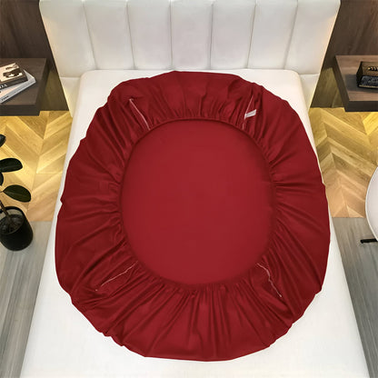 Roxy Egyptian Cotton Fitted Sheet - Birds Eye View - Red