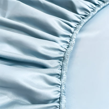 Roxy Egyptian Cotton Fitted Sheet - Close Up - Baby Blue