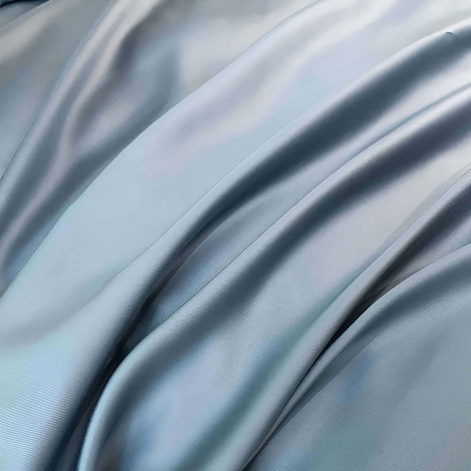 Ruby Eucalyptus Bedding Set - Close Up Of Duvet Cover - Sky Blue