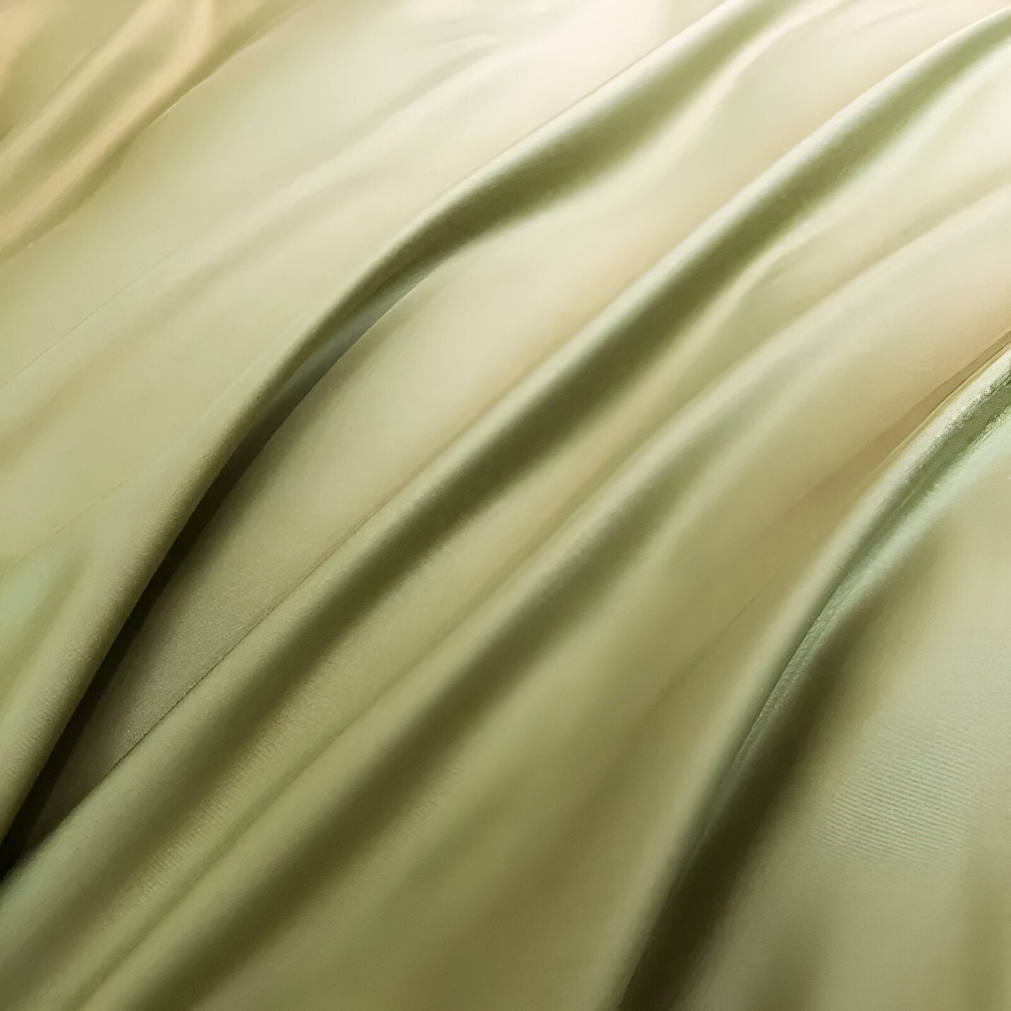 Ruby Eucalyptus Bedding Set - Close Up Of Duvet Cover - Olive Green