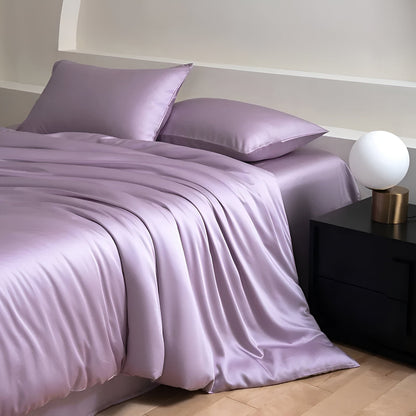 Ruth Eucalyptus Bedding Set - Side View - Right Side - Main Product Image - Lilac