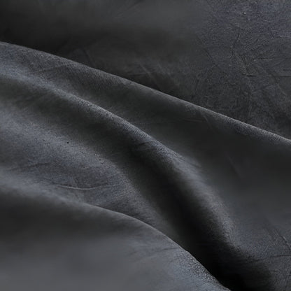 Stella Washed Cotton Bedding Set - Close Up Of Duvet Cover - Graphite