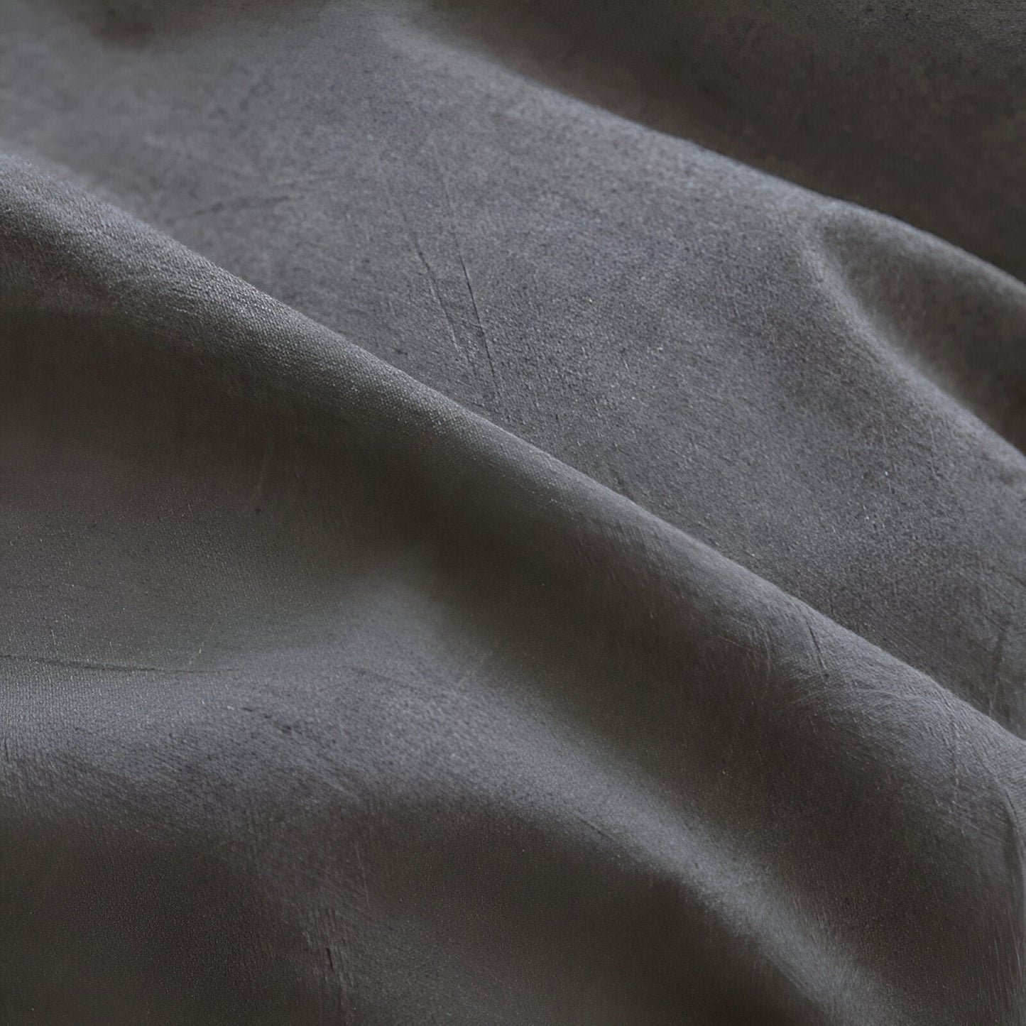 Stella Washed Cotton Bedding Set - Close Up Of Duvet Cover - Gray