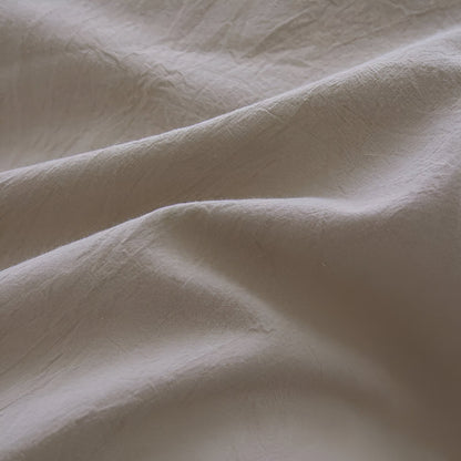 Stella Washed Cotton Bedding Set - Close Up Of Duvet Cover - Taupe