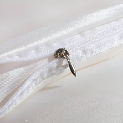 Summer Silk Comforter - Close Up Of Zipper Closure 