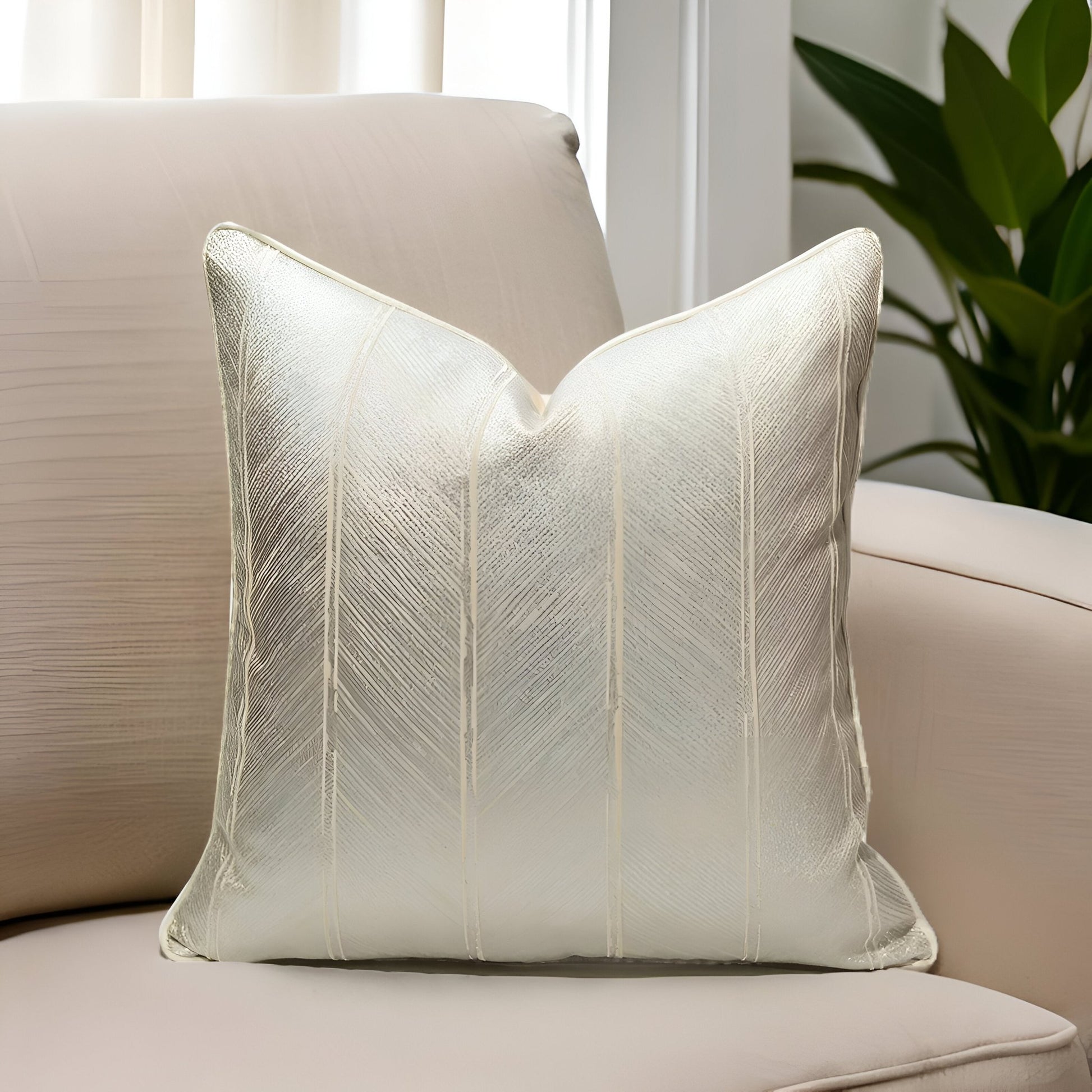 Valentina Square Throw Pillow - Front Side View - Main Product Image - Multicolor