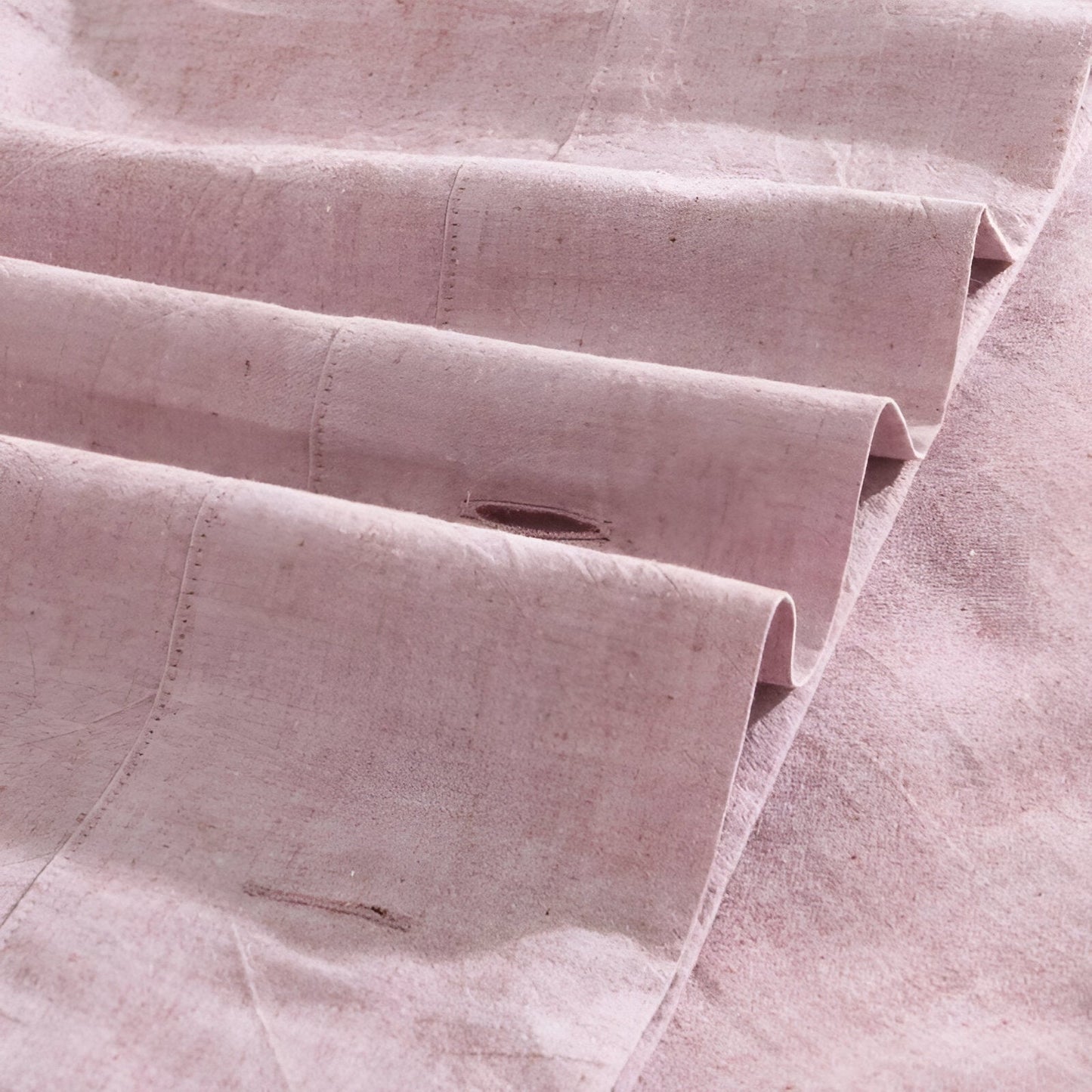 Valerie Cotton Bedding Set - Close Up Of Duvet Cover Detailing - Blush Pink