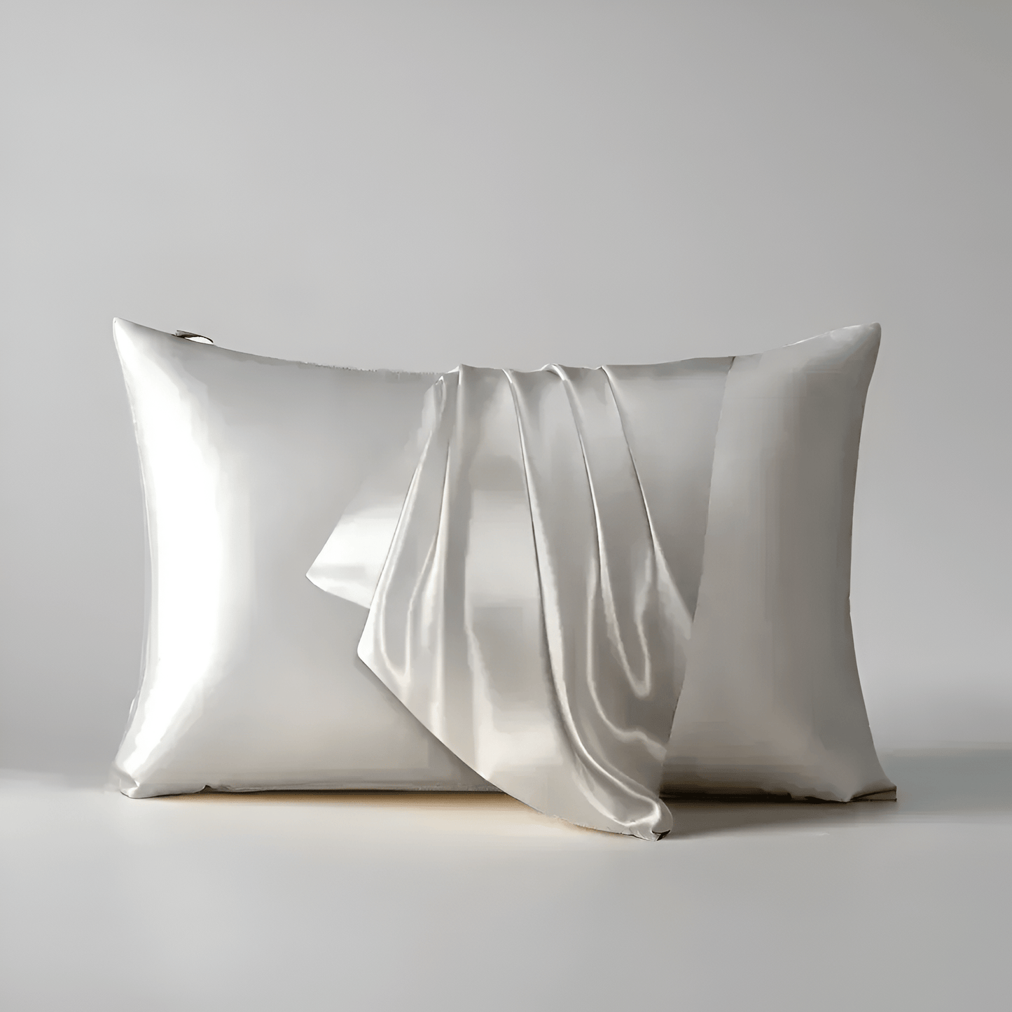 Vanessa Silk Pillowcase - Front Side View - Main Product Image - Silver