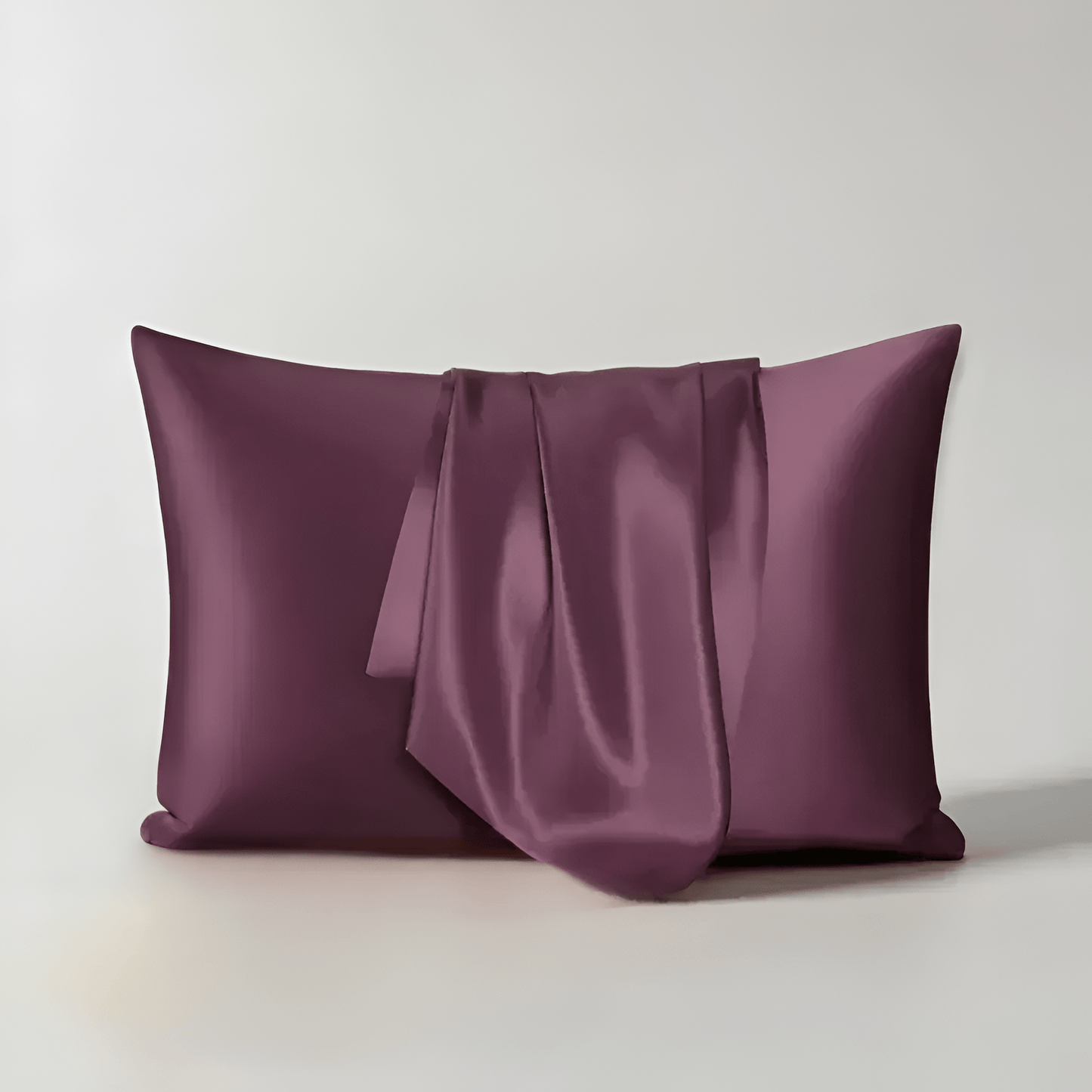 Vanessa Silk Pillowcase - Front Side View - Main Product Image - Deep Violet