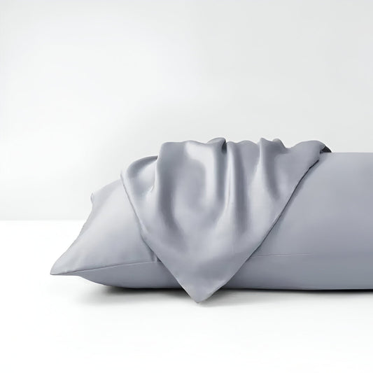 Veronica Bamboo Pillowcase Set (Set of 2) - Front Side View - Main Product Image - Powder Blue