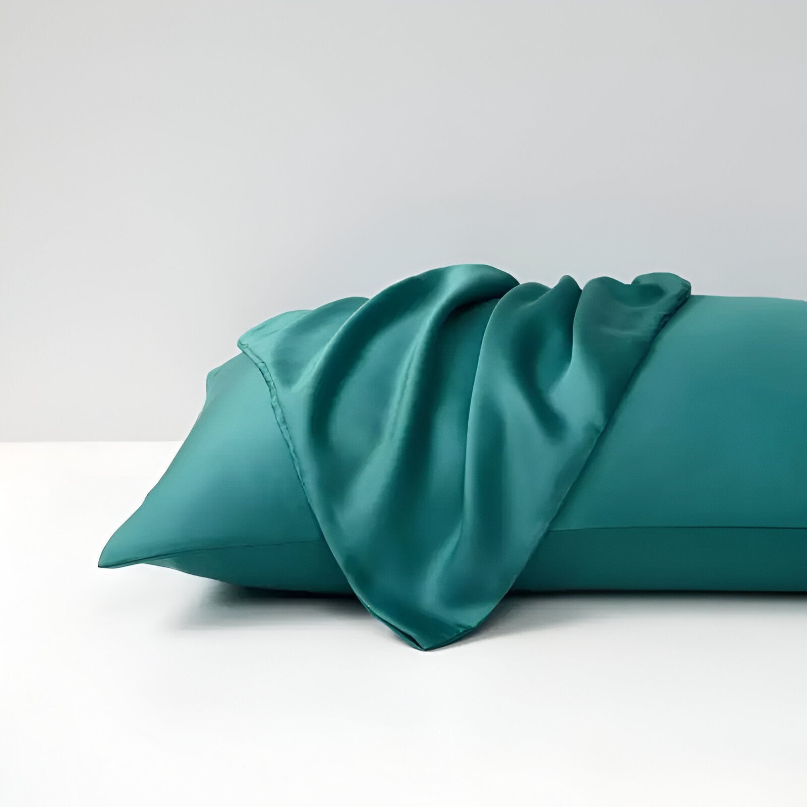 Veronica Bamboo Pillowcase Set (Set of 2) - Front Side View - Main Product Image - Teal