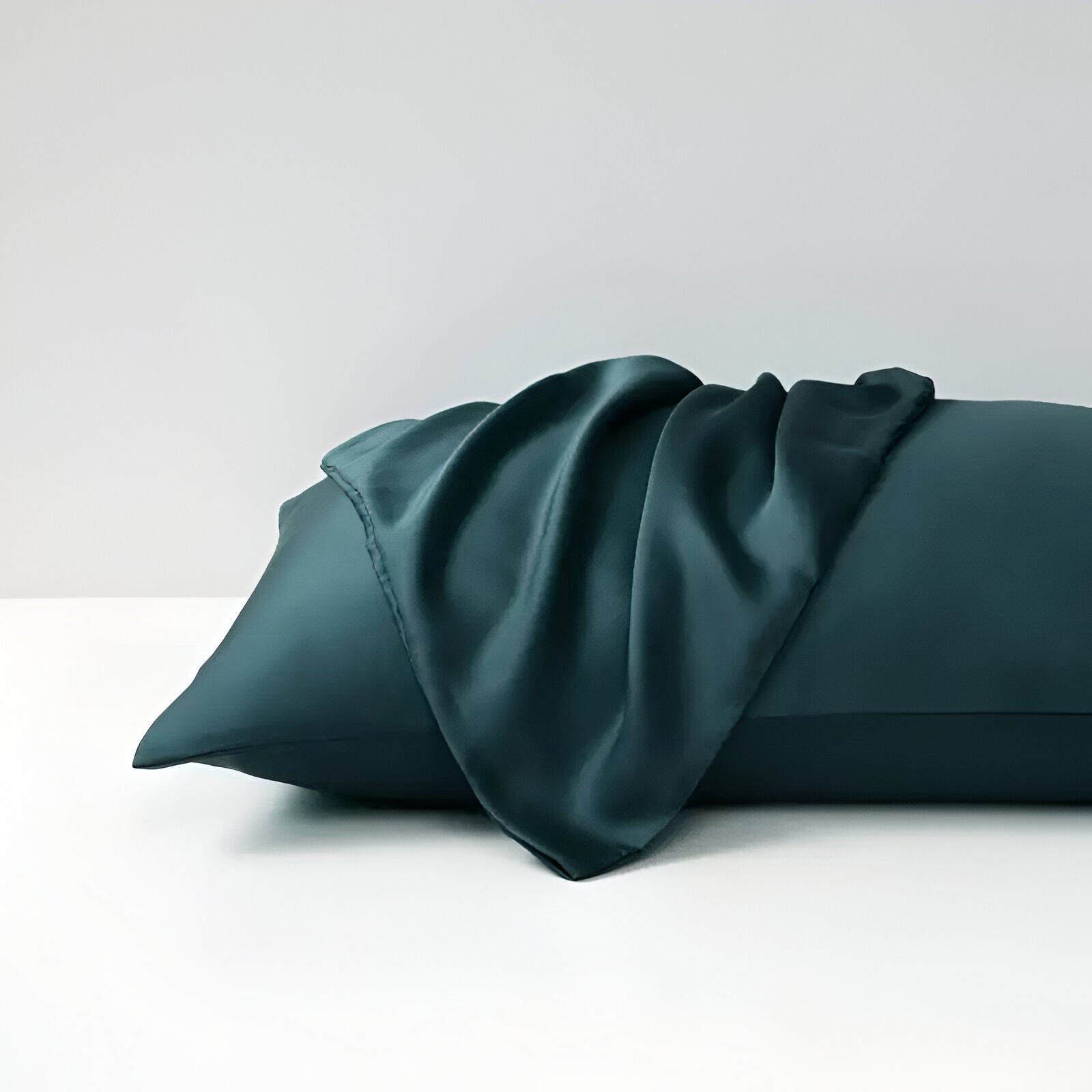 Veronica Bamboo Pillowcase Set (Set of 2) - Front Side View - Main Product Image - Dark Teal