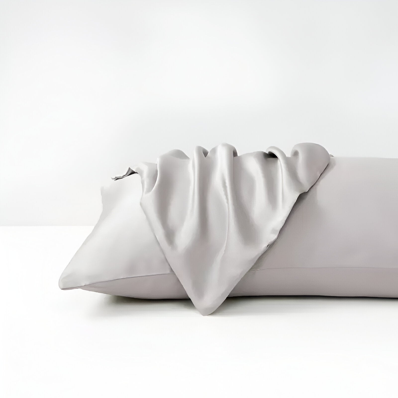 Veronica Bamboo Pillowcase Set (Set of 2) - Front Side View - Main Product Image - Silver