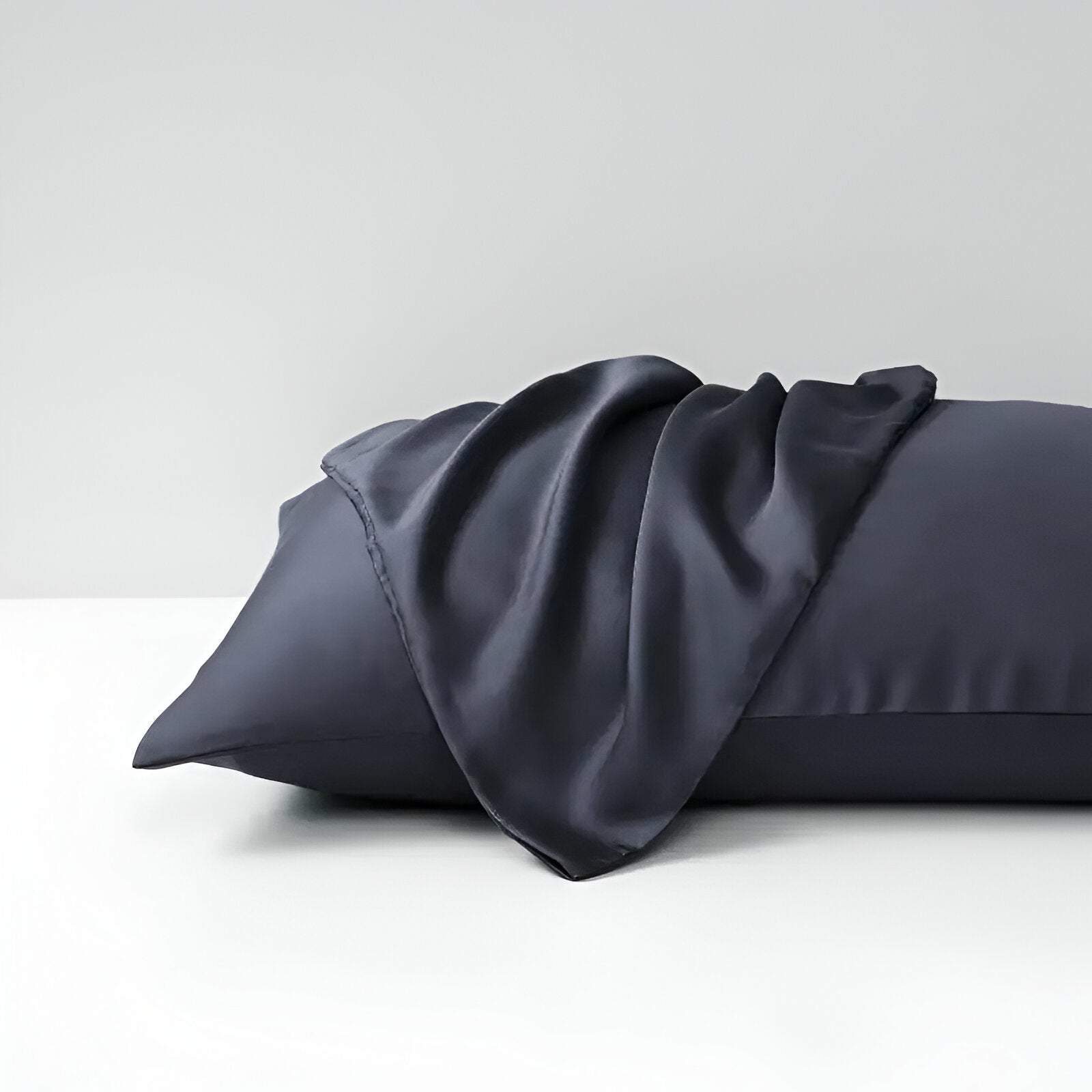 Veronica Bamboo Pillowcase Set (Set of 2) - Front Side View - Main Product Image - Navy Blue