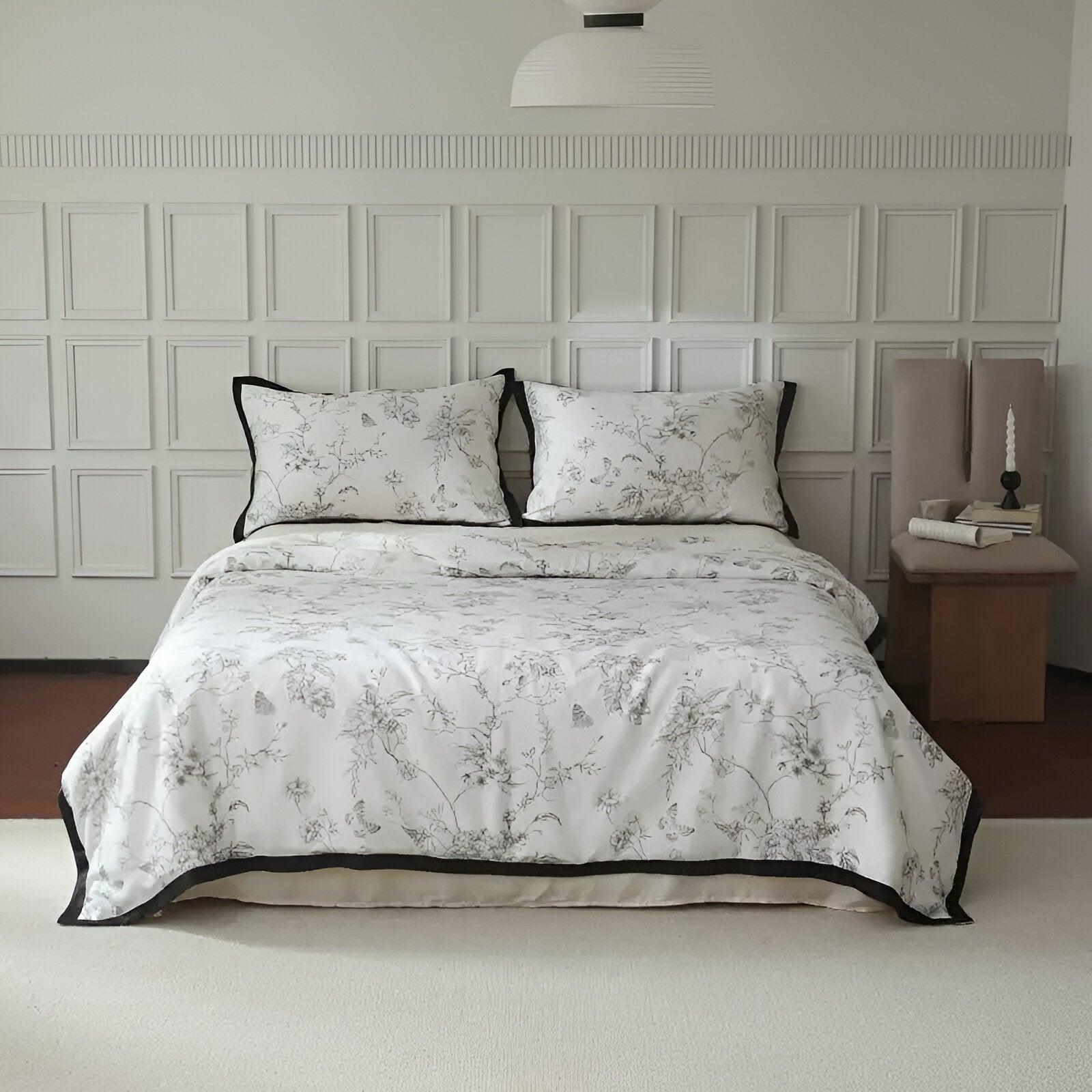 Viviana Bamboo Coverlet Set - Front Side View - Main Product Image - White